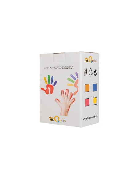 BN-6426972005678,Qmini - Kit rama foto 10x15 cm, Cu mulaj amprenta manuta si piciorus, Cu utilizare pe birou sau prindere in per