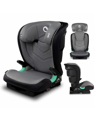 BN-LO-NEAL_GREY_STONE,Lionelo - Scaun auto Neal Stone Spatar reglabil, Baza i-size, 15-36 Kg, cu Isofix, Conform cu standardul e