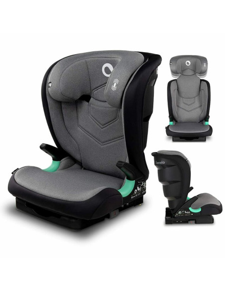 BN-LO-NEAL_GREY_STONE,Lionelo - Scaun auto Neal Stone Spatar reglabil, Baza i-size, 15-36 Kg, cu Isofix, Conform cu standardul e