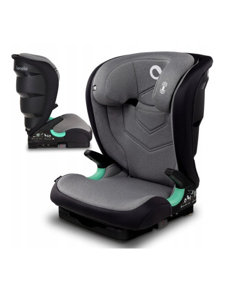 BN-LO-NEAL_GREY_STONE,Lionelo - Scaun auto Neal Stone Spatar reglabil, Baza i-size, 15-36 Kg, cu Isofix, Conform cu standardul e