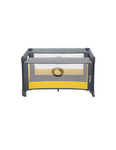 BN-LO-STEFI_YELLOW_LEMON,Lionelo - Patut pliant cu un nivel Stefi, Cu intrare laterala cu fermoar, 2 roti, 120x60 cm, Conform cu