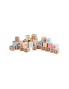 BN-80090,Joueco - Cuburi din lemn certificat FSC, Multifunctionale, Familia Wildies, 25x21 cm, 12 luni+, 30 piese, Multicolor