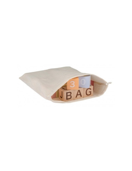 BN-80090,Joueco - Cuburi din lemn certificat FSC, Multifunctionale, Familia Wildies, 25x21 cm, 12 luni+, 30 piese, Multicolor