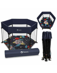 BN-LO-ROEL_BLUE_NAVY,Lionelo - Tarc de joaca Roel, Pliere ultra-compacta, Conform cu standardul europeane de securitate EN12227, 2