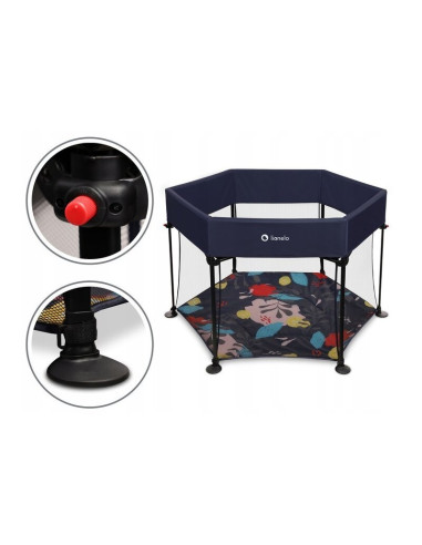BN-LO-ROEL_BLUE_NAVY,Lionelo - Tarc de joaca Roel, Pliere ultra-compacta, Conform cu standardul europeane de securitate EN12227,