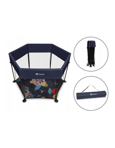 BN-LO-ROEL_BLUE_NAVY,Lionelo - Tarc de joaca Roel, Pliere ultra-compacta, Conform cu standardul europeane de securitate EN12227,