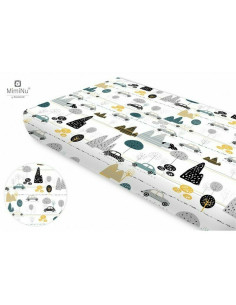 BN-6426972005869,MimiNu - Cearceaf cu elastic pentru patut 140X70 cm, Din bumbac certificat Oeko Tex Standard 100, Childrens Jou 2