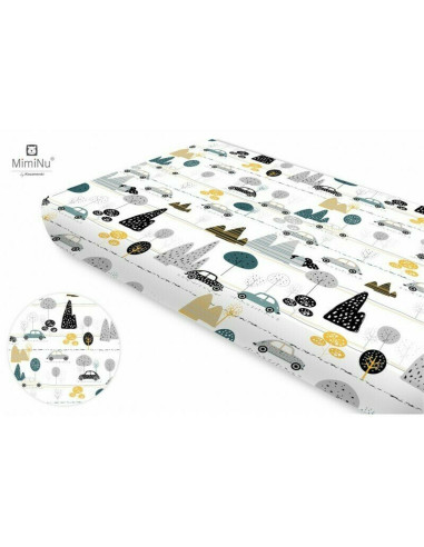 BN-6426972005869,MimiNu - Cearceaf cu elastic pentru patut 140X70 cm, Din bumbac certificat Oeko Tex Standard 100, Childrens Jou