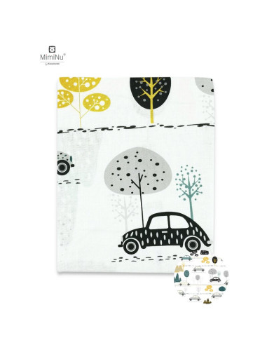 BN-6426972005869,MimiNu - Cearceaf cu elastic pentru patut 140X70 cm, Din bumbac certificat Oeko Tex Standard 100, Childrens Jou