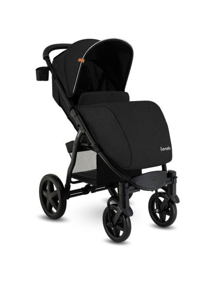 BN-LO-ANNET_BLACK_CARBON,Lionelo - Carucior sport Annet Plus, De la nastere, Cu accesorii si capotina XXL reglabila, 0 - 22 Kg, 
