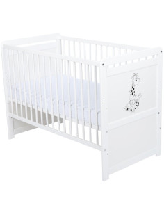 BN-BONAD2G01AL,Babyneeds - Patut din lemn Nadia II Girafa transformabil pentru bebe si junior, 120x60 cm, Multifunctional, Din l 2