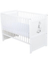 BN-BONAD2G01AL,Babyneeds - Patut din lemn Nadia II Girafa transformabil pentru bebe si junior, 120x60 cm, Multifunctional, Din l