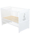 BN-BONAD2G01AL,Babyneeds - Patut din lemn Nadia II Girafa transformabil pentru bebe si junior, 120x60 cm, Multifunctional, Din l