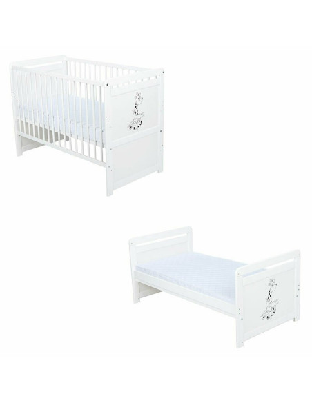 BN-BONAD2G8CM01AL,Babyneeds- Patut din lemn Nadia II Girafa transformabil pt bebe si junior, 120x60 cm, Multifunctional, Din lem