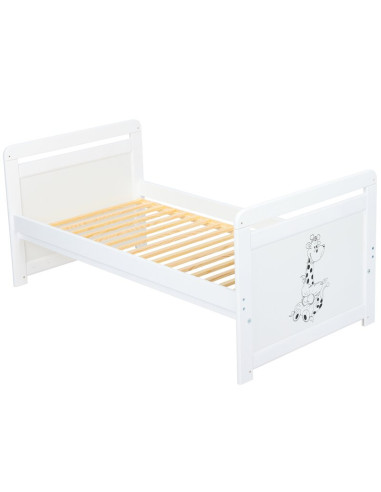 BN-BONAD2G8CM01AL,Babyneeds- Patut din lemn Nadia II Girafa transformabil pt bebe si junior, 120x60 cm, Multifunctional, Din lem