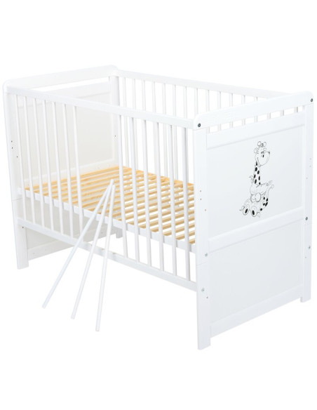 BN-BONAD2G10CM01AL,Babyneeds- Patut din lemn Nadia II Girafa transformabil pt bebe si junior, 120x60 cm, Multifunctional, Din le