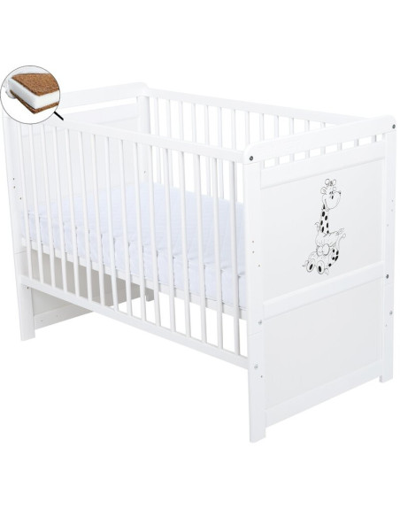 BN-BONAD2G12CM01AL,Babyneeds- Patut din lemn Nadia II Girafa transformabil pt bebe si junior, 120x60 cm, Multifunctional, Din le