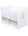 BN-BONAD2G02AL,Babyneeds- Patut din lemn Nadia II Girafa transformabil pt bebe si junior, 120x60 cm, Multifunctional, Cu sertar 