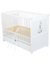 BN-BONAD2G02AL,Babyneeds- Patut din lemn Nadia II Girafa transformabil pt bebe si junior, 120x60 cm, Multifunctional, Cu sertar 