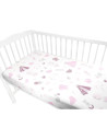 BN-6426972006132,MimiNu - Cearceaf cu elastic pentru patut 120X60 cm, Din bumbac certificat Oeko Tex Standard 100, Baby Shower P