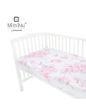 BN-6426972006255,MimiNu - Cearceaf cu elastic pentru patut 120X60 cm, Din bumbac certificat Oeko Tex Standard 100, Peonie Pink