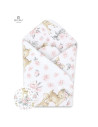 BN-6426972006187,MimiNu - Paturica de infasat cu doua fete, Cu multiple utilizari, Cu inchidere arici velcro, Dimensiune 75x75 c
