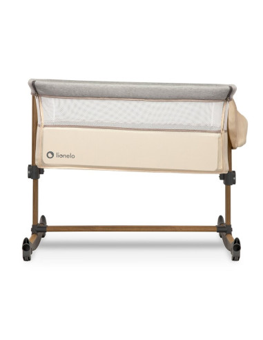 BN-LO-LEONIE_BEIGE_SAND,Lionelo - Patut co-sleeper Leonie Cu sistem de leganare, Cu setare unghiulara, Reglabil in 5 pozitii pe 