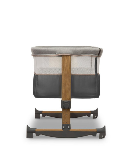 BN-LO-LEONIE_GREY_STONE,Lionelo - Patut co-sleeper Leonie Cu sistem de leganare, Cu setare unghiulara, Reglabil in 5 pozitii pe 