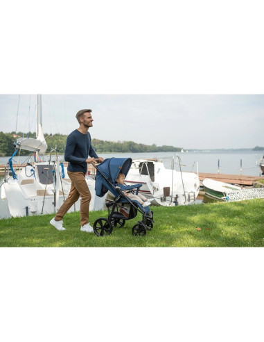 BN-LO-ANNET_PLUS_BLUE_DENIM,Lionelo - Carucior sport Annet Plus, De la nastere, Cu accesorii si capotina XXL reglabila, 0 - 22 K