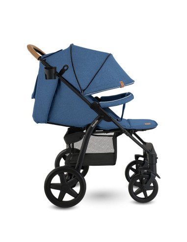 BN-LO-ANNET_PLUS_BLUE_DENIM,Lionelo - Carucior sport Annet Plus, De la nastere, Cu accesorii si capotina XXL reglabila, 0 - 22 K