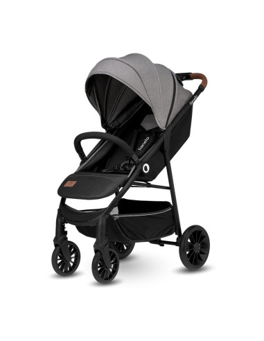 BN-LO-ZOEY_GREY_STONE,Lionelo - Carucior sport Zoey, De la nastere, Cu accesorii, Cadru din aluminiu, 0- 15 kg, Conform cu stand