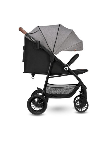 BN-LO-ZOEY_GREY_STONE,Lionelo - Carucior sport Zoey, De la nastere, Cu accesorii, Cadru din aluminiu, 0- 15 kg, Conform cu stand