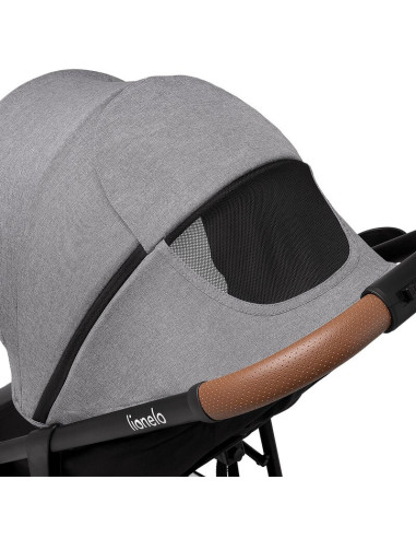 BN-LO-ZOEY_GREY_STONE,Lionelo - Carucior sport Zoey, De la nastere, Cu accesorii, Cadru din aluminiu, 0- 15 kg, Conform cu stand