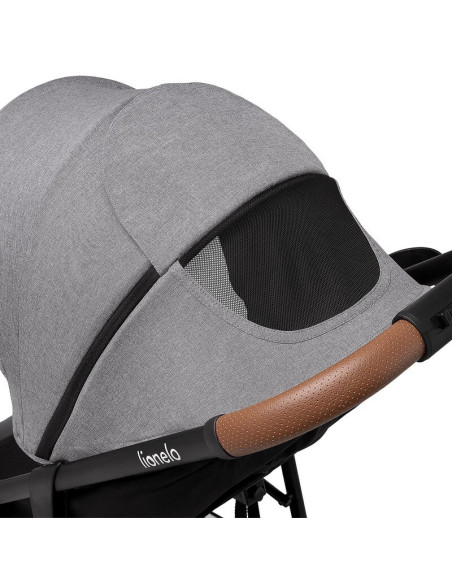 BN-LO-ZOEY_GREY_STONE,Lionelo - Carucior sport Zoey, De la nastere, Cu accesorii, Cadru din aluminiu, 0- 15 kg, Conform cu stand