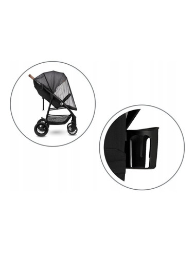 BN-LO-ZOEY_GREY_STONE,Lionelo - Carucior sport Zoey, De la nastere, Cu accesorii, Cadru din aluminiu, 0- 15 kg, Conform cu stand