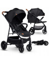 BN-LO-ZOEY_BLACK_ONYX,Lionelo - Carucior sport Zoey, De la nastere, Cu accesorii, Cadru din aluminiu, 0- 15 kg, Conform cu stand