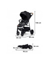 BN-LO-ZOEY_BLACK_ONYX,Lionelo - Carucior sport Zoey, De la nastere, Cu accesorii, Cadru din aluminiu, 0- 15 kg, Conform cu stand