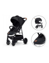 BN-LO-ZOEY_BLACK_ONYX,Lionelo - Carucior sport Zoey, De la nastere, Cu accesorii, Cadru din aluminiu, 0- 15 kg, Conform cu stand