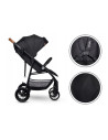 BN-LO-ZOEY_BLACK_ONYX,Lionelo - Carucior sport Zoey, De la nastere, Cu accesorii, Cadru din aluminiu, 0- 15 kg, Conform cu stand