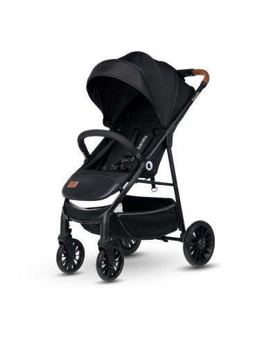 BN-LO-ZOEY_BLACK_ONYX,Lionelo - Carucior sport Zoey, De la nastere, Cu accesorii, Cadru din aluminiu, 0- 15 kg, Conform cu stand