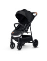 BN-LO-ZOEY_BLACK_ONYX,Lionelo - Carucior sport Zoey, De la nastere, Cu accesorii, Cadru din aluminiu, 0- 15 kg, Conform cu stand