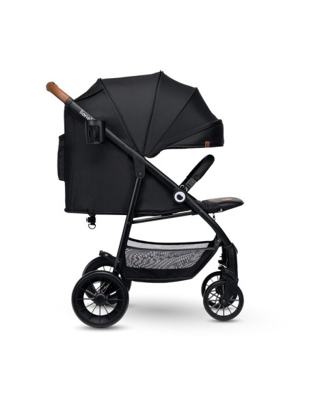 BN-LO-ZOEY_BLACK_ONYX,Lionelo - Carucior sport Zoey, De la nastere, Cu accesorii, Cadru din aluminiu, 0- 15 kg, Conform cu stand