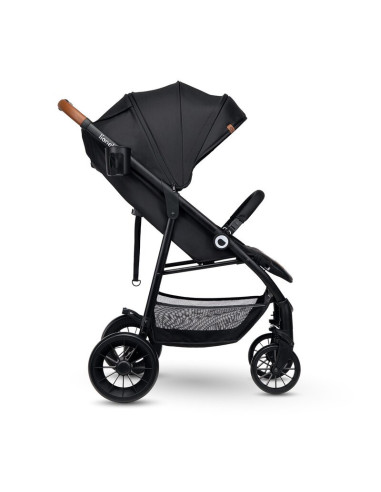 BN-LO-ZOEY_BLACK_ONYX,Lionelo - Carucior sport Zoey, De la nastere, Cu accesorii, Cadru din aluminiu, 0- 15 kg, Conform cu stand