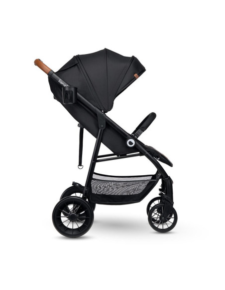 BN-LO-ZOEY_BLACK_ONYX,Lionelo - Carucior sport Zoey, De la nastere, Cu accesorii, Cadru din aluminiu, 0- 15 kg, Conform cu stand