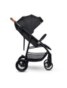 BN-LO-ZOEY_BLACK_ONYX,Lionelo - Carucior sport Zoey, De la nastere, Cu accesorii, Cadru din aluminiu, 0- 15 kg, Conform cu stand