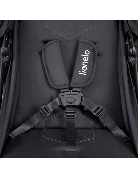 BN-LO-ZOEY_BLACK_ONYX,Lionelo - Carucior sport Zoey, De la nastere, Cu accesorii, Cadru din aluminiu, 0- 15 kg, Conform cu stand