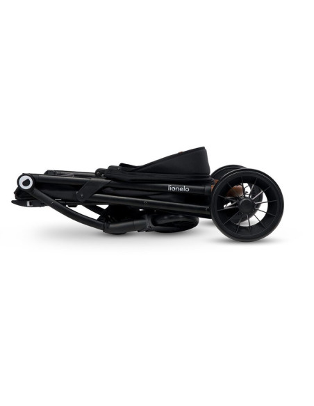 BN-LO-ZOEY_BLACK_ONYX,Lionelo - Carucior sport Zoey, De la nastere, Cu accesorii, Cadru din aluminiu, 0- 15 kg, Conform cu stand