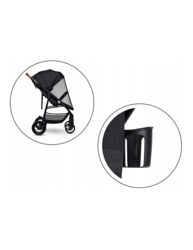 BN-LO-ZOEY_BLACK_ONYX,Lionelo - Carucior sport Zoey, De la nastere, Cu accesorii, Cadru din aluminiu, 0- 15 kg, Conform cu stand