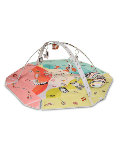 BN-LOE-JENNY_MULTICOLOR,Lionelo - Salteluta interactiva Jenny cu jucarii, 130x130 cm, Conform cu standardul european de securita