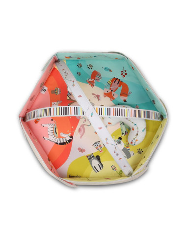 BN-LOE-JENNY_MULTICOLOR,Lionelo - Salteluta interactiva Jenny cu jucarii, 130x130 cm, Conform cu standardul european de securita